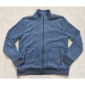 Sonoma Mens Fleece Sweater Jacket Full Zip 2 Exterior Zipper Pocket Size XL